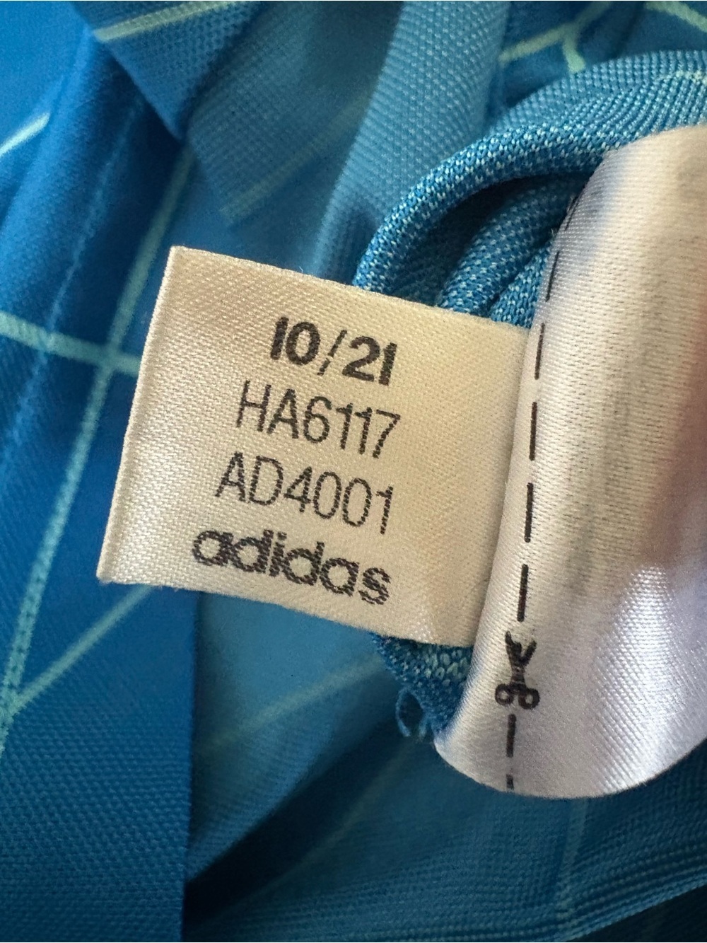 Adidas Men’s Blue Geometric Polo Shirt - Picture 3 of 7